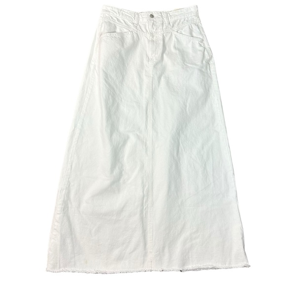 We The Free Come As You Are Denim Maxi Skirt in Daisy White - Picture 6 of 15